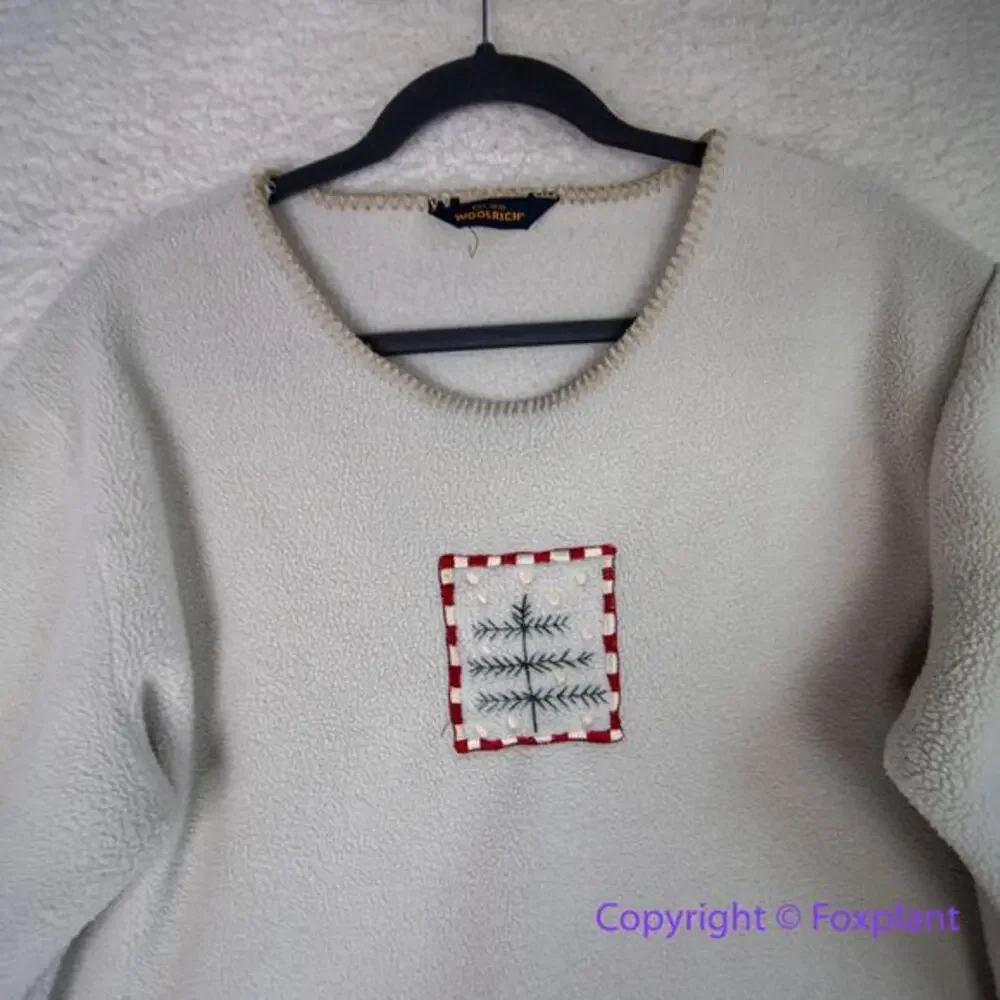Woolrich fleece sweater Christmas‎ tree , women size 42